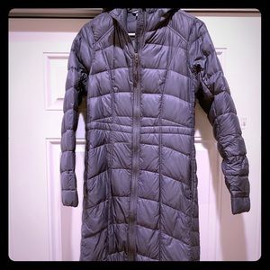Athleta Down XS Full Length Parka Puffer Coat